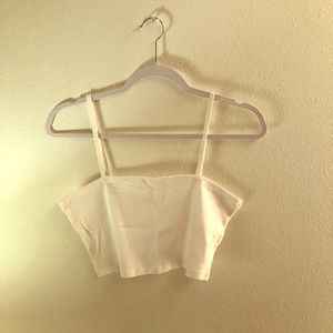 White cropped cami
